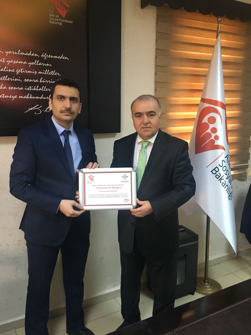 İL MÜDÜRLÜĞÜMÜZ ERİŞİLEBİLİRLİK BELGESİ ALDI