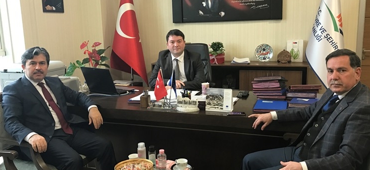 Counsellor of our Minister Mr. Ahmet ZENBİLCİ, and Assistant Manager of Executive Secretary Office Mr. Hüseyin KOŞAR, Visited our Director Mr. İsmail Raci BAYER