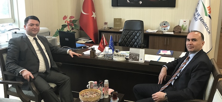 Directorate General of İller Bankası A.Ş., Head of Department of International Relations, Assoc. Prof. Dr. Birol KAYRANLI, Visited Our Director Mr. Ismail Raci BAYER