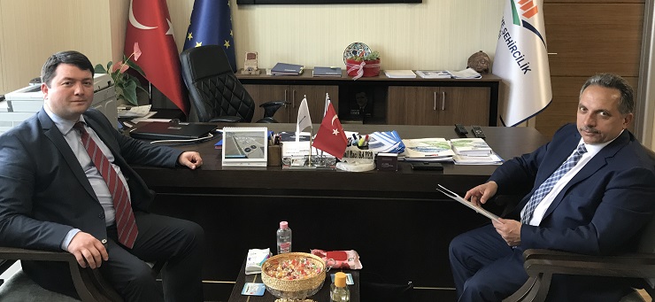 The General Secretary of Van Metropolitan Municipality Mr. Mustafa YALÇIN visited our Director Mr. İsmail Raci BAYER.