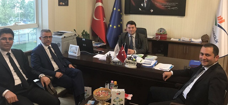 Counterparts from Transport, Labor and Industry Ministries visited our Director Mr. İsmail Raci BAYER.