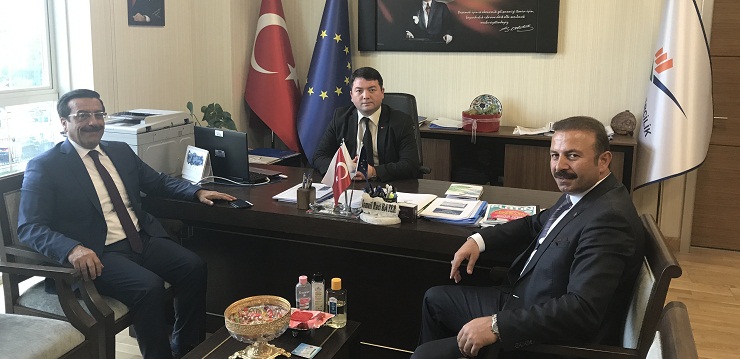 Mayor of Diyarbakır Metropolitan Municipality Mr. Cumali ATİLLA and General Manager of Diyarbakır Water and Sewerage Administration  Mr. Ahmet KARADAĞ, visited our Director Mr. İsmail Raci BAYER.