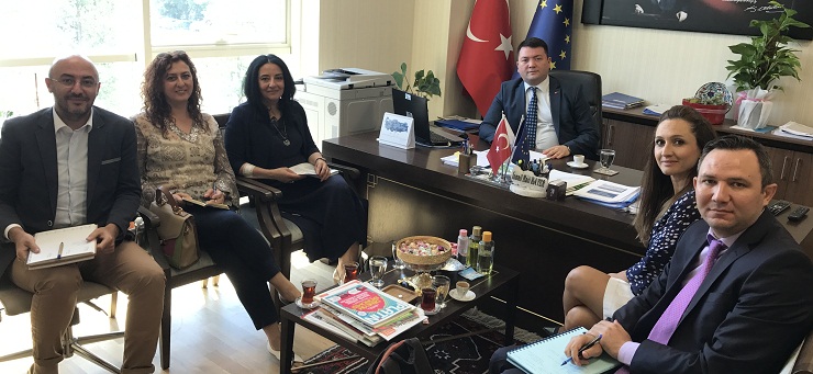 The World Bank's Turkey Director of Infrastructure Mrs. Tamara SULUKHIA and the accompanying technical committee, visited our Director Mr. İsmail Raci BAYER.