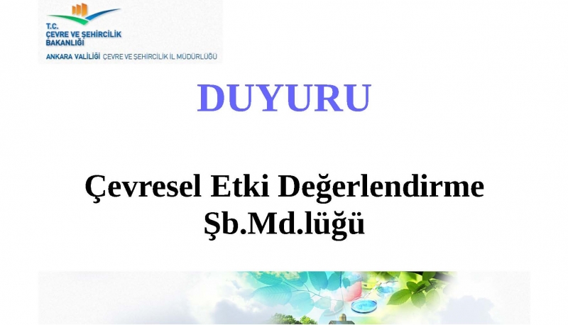 ÇED Raporu - (ANKARA-Mamak) Katı Atık Gazlaştırma Tesisi Kapasite Artışı Projesi