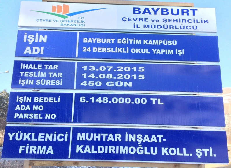 Bayburt Eğitim Kampüsü 24 Derslikli Okul Yapım İşi Başarıyla Devam Etmektedir.