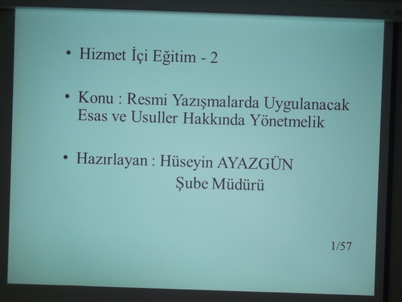 HİZMETİÇİ EĞİTİM