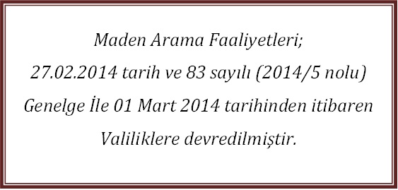 Maden Arama Faaliyetleri