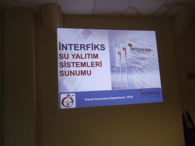 İnterfiks Yapı Kimyasalları Bölge Sorumlusu Salih ÜZÜNLÜ seminer vermiştir