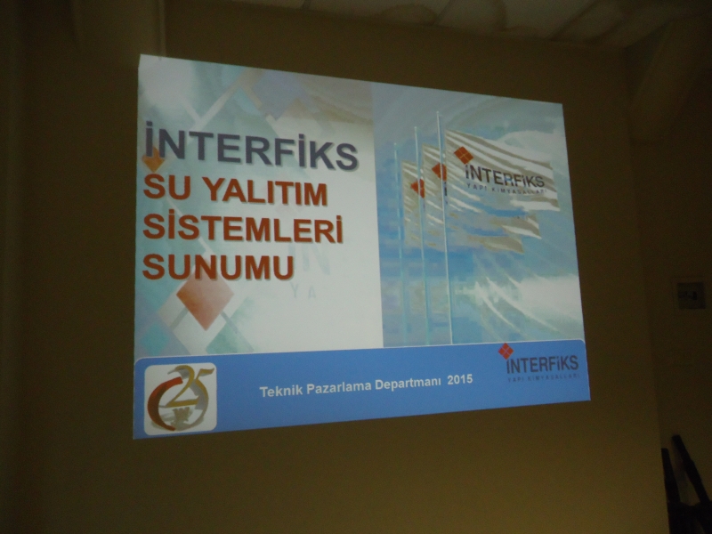 İnterfiks Yapı Kimyasalları Bölge Sorumlusu Salih ÜZÜNLÜ seminer vermiştir