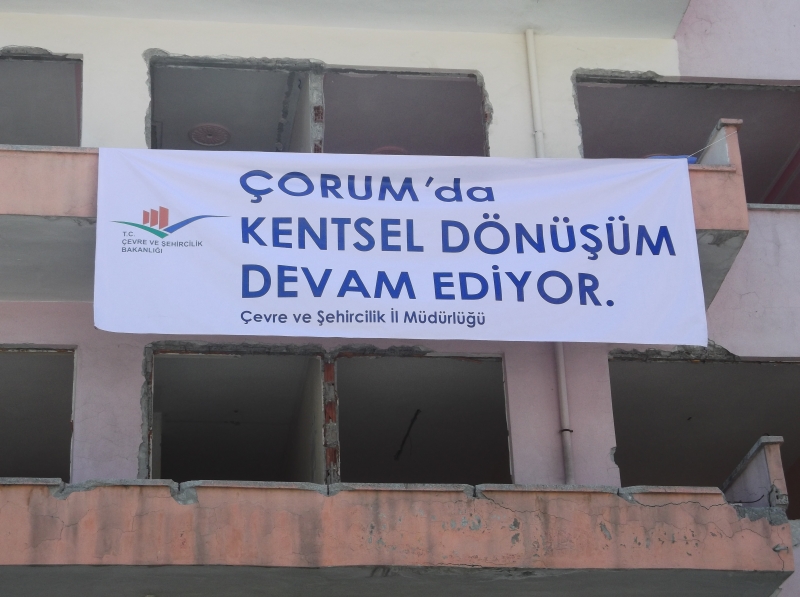 Çorum' da Kentsel Dönüşüm Devam Ediyor.