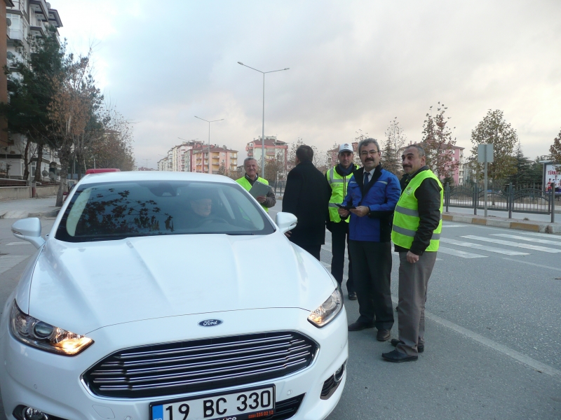 Trafikte Seyreden Araçların Egsoz Gazı Emisyon Denetimi Yapıldı.