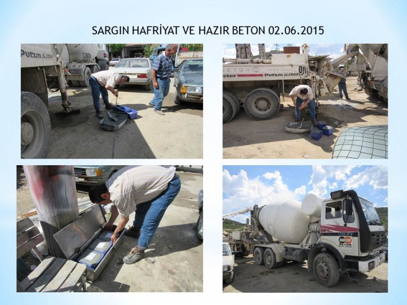 YAPI MALZEMELERİ ŞUBESİNCE YAPILAN BETON SANTRALLERİ DENETİMLERİ DEVAM ETMEKTEDİR