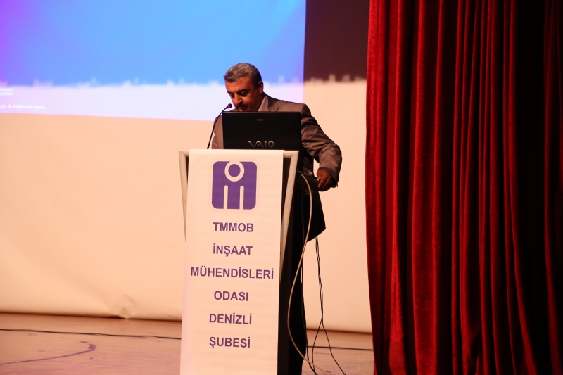 TMMOB İnşaat Mühendisleri Odası Denizli Şubesi Çatalçeşme Oda Tiyatrosunda Panel düzenledi