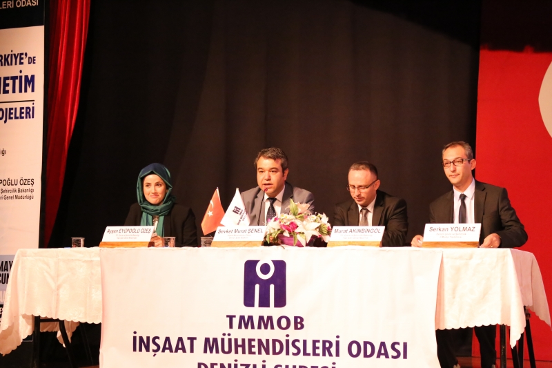 TMMOB İnşaat Mühendisleri Odası Denizli Şubesi Çatalçeşme Oda Tiyatrosunda Panel düzenledi