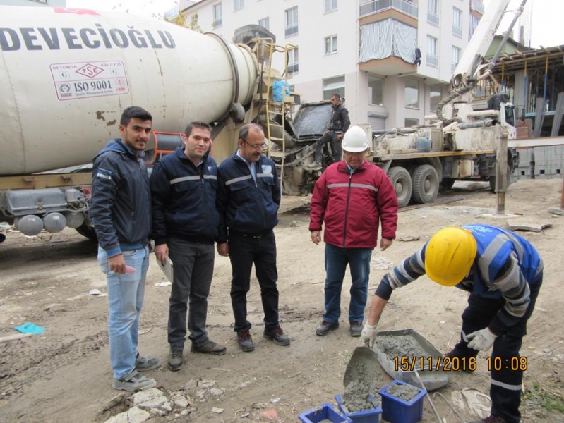 BETON DENETİMLERİ DEVAM EDİYOR.