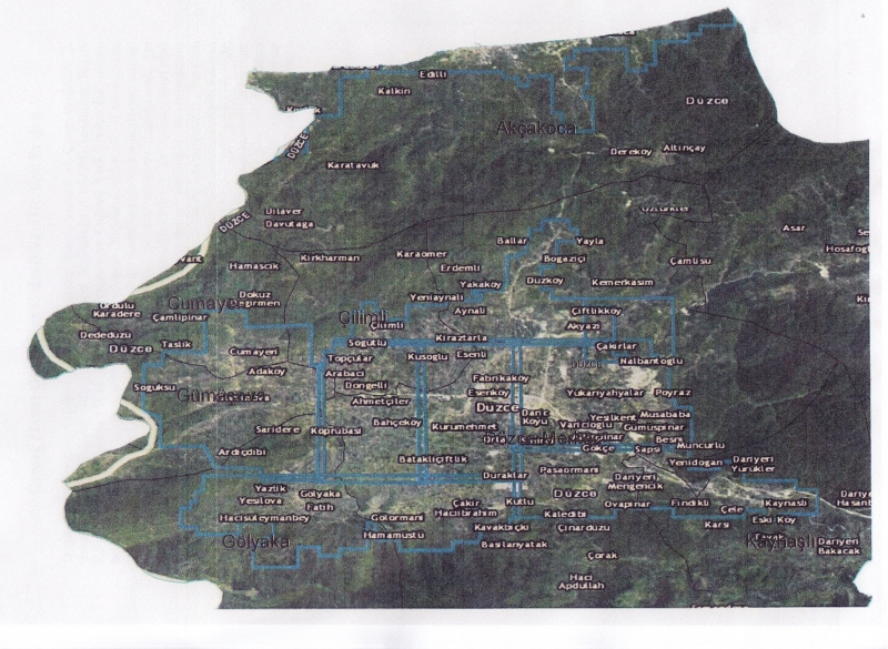 Düzce'nin Hava Fotoğrafları Görüntü Alımı İşlemi Gerçekleştirilmiştir.