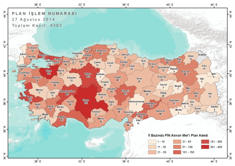 27 Ağustos 2014 tarihi itibarı ile alınan PİN sayısı