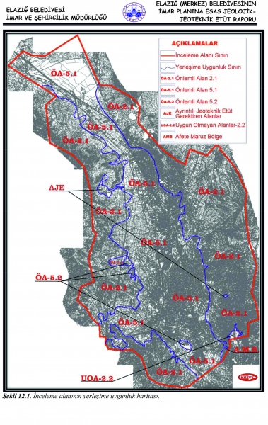 Elazığ İli Merkez İlçesinin Tamamını Kapsayan İmara Esas Jeolojik-Jeoteknik Etüdü Onaylandı