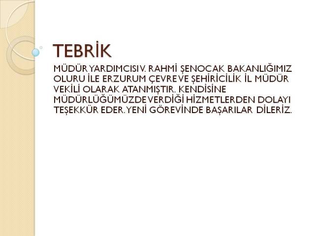 TEBRİK