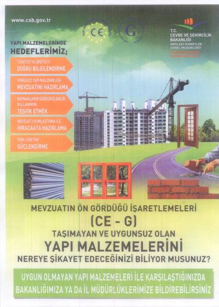 YAPI MALZEMELERİ BİLGİLENDİRME BROŞÜRÜ