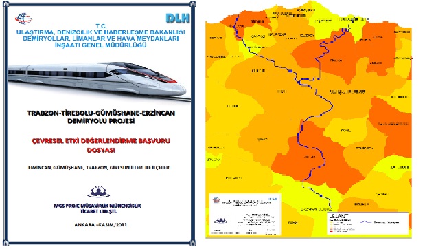 Trabzon, Giresun, Gümüşhane, Erzincan İl ve İlçeleri arasında DLHİ Genel Müdürlüğü tarafından yapılması planlanan Trabzon-Tirebolu-Gümüşhane-Erzincan demiryolu projesine ilişkin ÇED süreci başlam