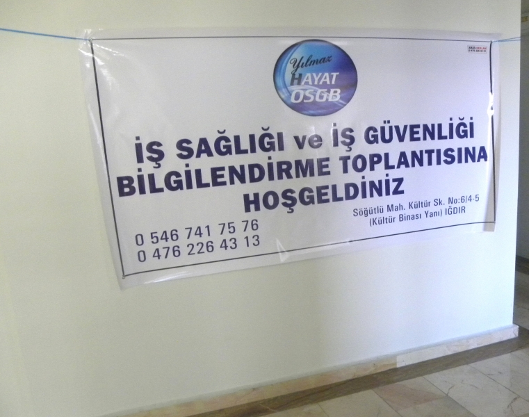 İl Müdürlüğümüzce İş Sağlığı ve Güvenliği Konulu Bilgilendirme Semineri Yapıldı