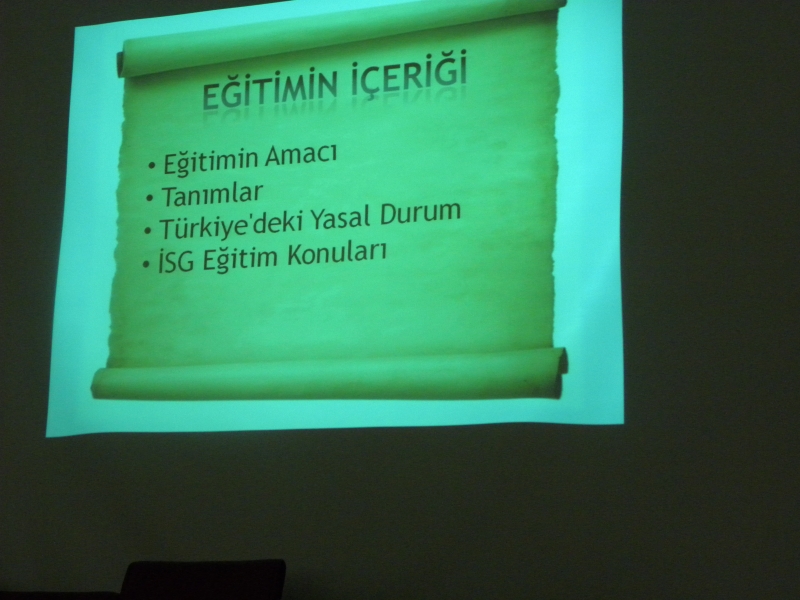 İl Müdürlüğümüzce İş Sağlığı ve Güvenliği Konulu Bilgilendirme Semineri Yapıldı