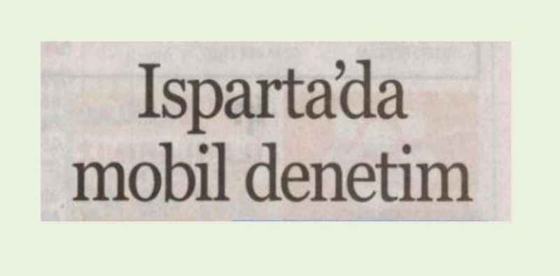 ISPARTADA MOBİL DENETİM