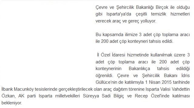 HABER32 DE BAKANLIĞIMIZ TARAFINDAN GÖNDERİLEN TEMİZLİK ARAÇLARI HABERİ