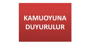 HALKIN KATILIM TOPLANTISI DUYURUSU  ( ÇED)