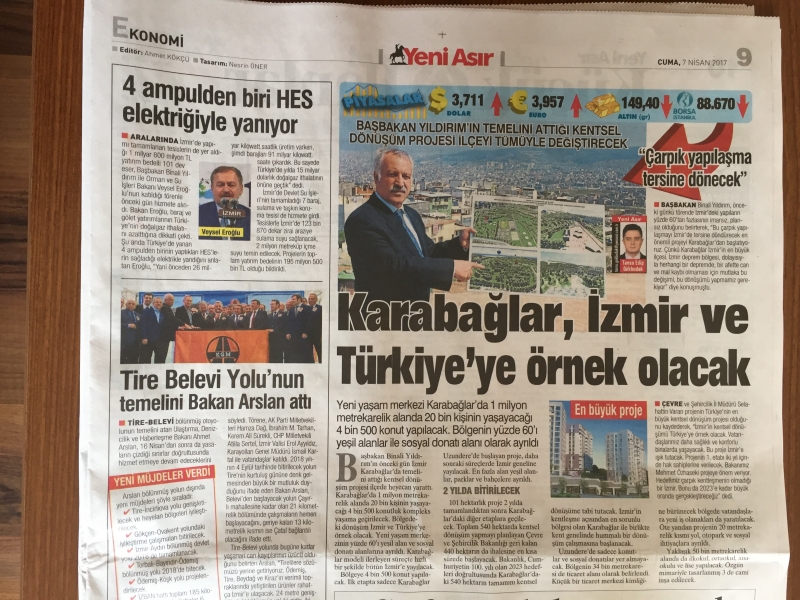 "KARABAĞLAR, İZMİR VE TÜRKİYE'YE ÖRNEK OLACAK" KONULU HABER İÇİN TIKLAYINIZ.