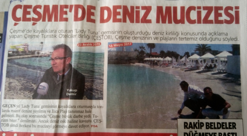 "ÇEŞME DENİZİ TERTEMİZ" 