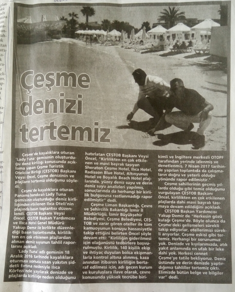 "ÇEŞME DENİZİ TERTEMİZ" 