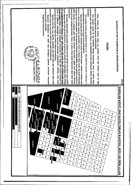 İlimiz Merkez Eminler Köyünde 5543 sayılı İskan Kanunu Kapsamında Arsa Şatışı Yapılacaktır.