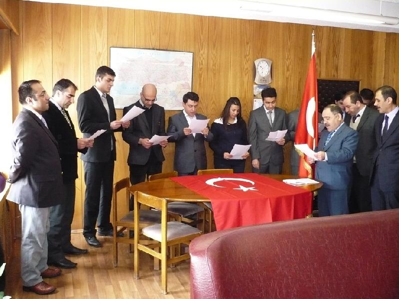 Kars Bayındırlık ve İskan Müdürlüğü Aday memurların yemin töreni