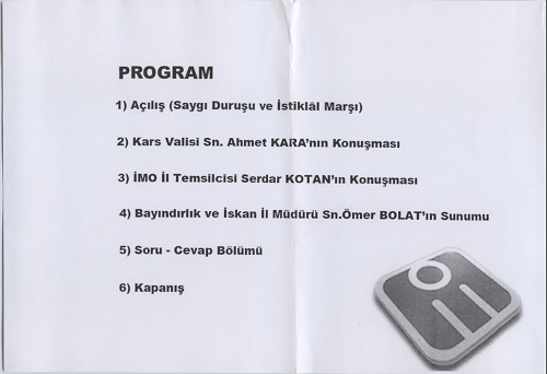 TMMOB İNŞ.Müh.Odası Kars Temsilciliği tarafından yapı denetimi uygulamaları konferansı düzenlenmiştir.