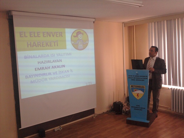 Devlet Metroloji İşleri Kars Bölge Müdürlüğü tarafından düzenlenen Enerji verimliliğiinin önemi konulu sunumu