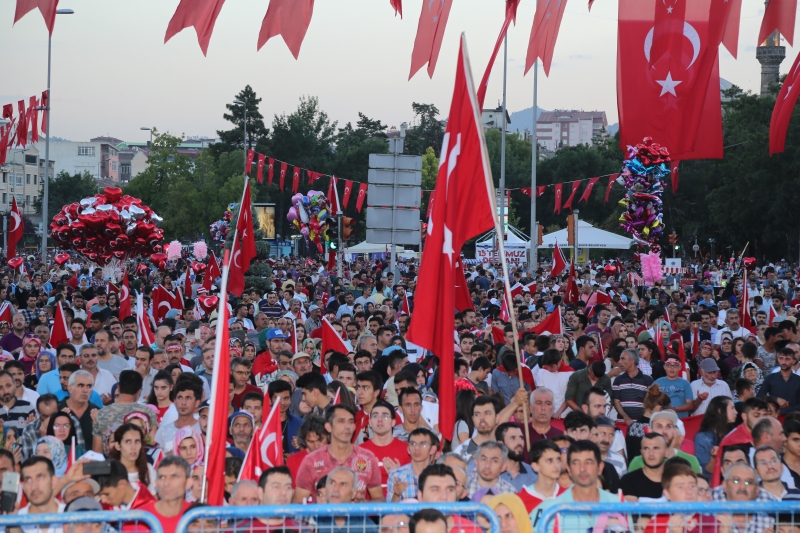 15 TEMMUZ ŞEHİTLERİ ANMA, DEMOKRASİ VE MİLLİ BİRLİK GÜNÜNDE KAYSERİ TEK YÜREK OLDU