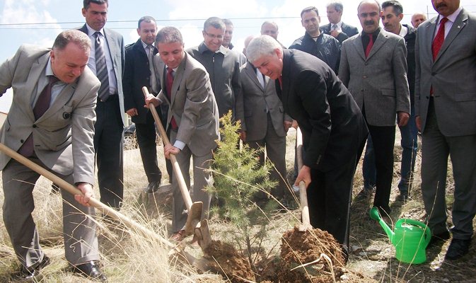 Çevre ve Şehircilik İl Müdürlüğü Hatıra Ormanımıza fidan dikimi yapıldı.