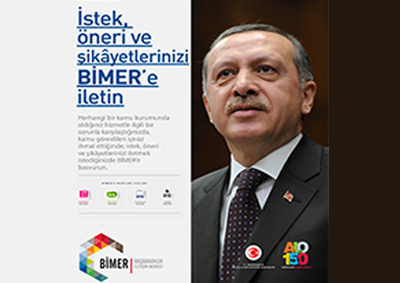 İstek, öneri ve şikayetlerinizi BİMER'e iletin.