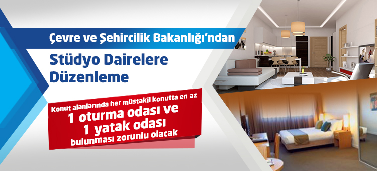 Çevre ve Şehircilik Bakanlığı'ndan Stüdyo Dairelere Düzenleme