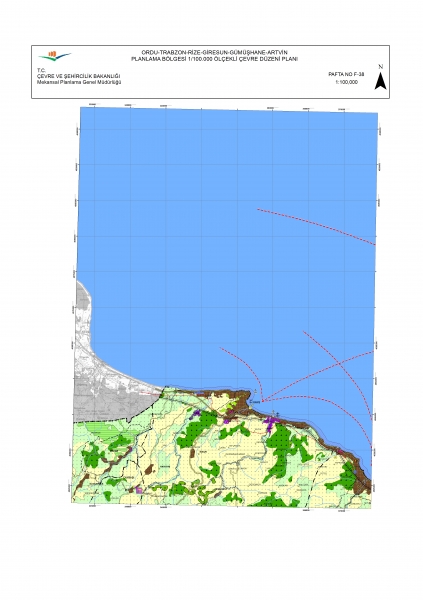 Ordu-Trabzon-Rize-Giresun-Gümüşhane-Artvin Planlama Bölgesi 1/100.000 Ölçekli Çevre Düzeni Planı Değişikliği