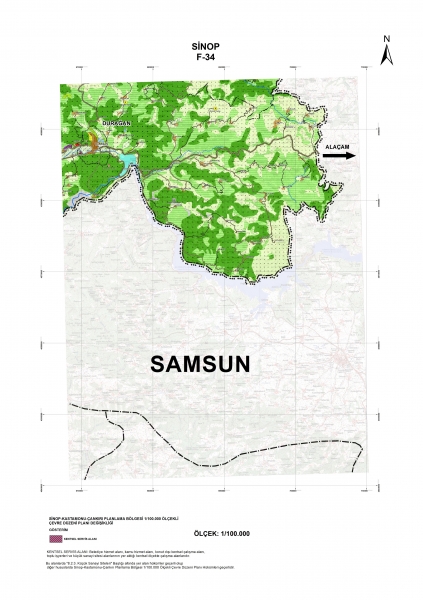 Sinop-Kastamonu-Çankırı Planlama Bölgesi 1/100.000 Ölçekli Çevre Düzeni Planı Değişikliği askıya çıkarılmıştır.