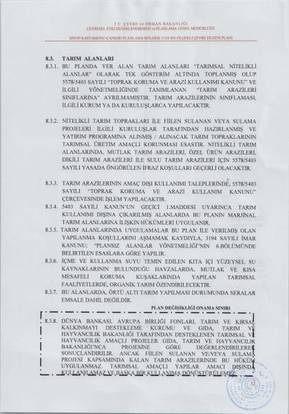 Sinop-Kastamonu-Çankırı Planlama Bölgesi 1/100.000 Ölçekli Çevre Düzeni Planı Hükümlerinde yapılan değişiklik askıya çıkarılmıştır.