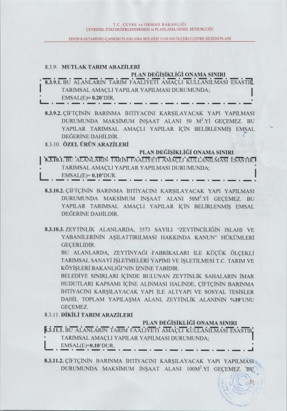 Sinop-Kastamonu-Çankırı Planlama Bölgesi 1/100.000 Ölçekli Çevre Düzeni Planı Hükümlerinde yapılan değişiklik askıya çıkarılmıştır.