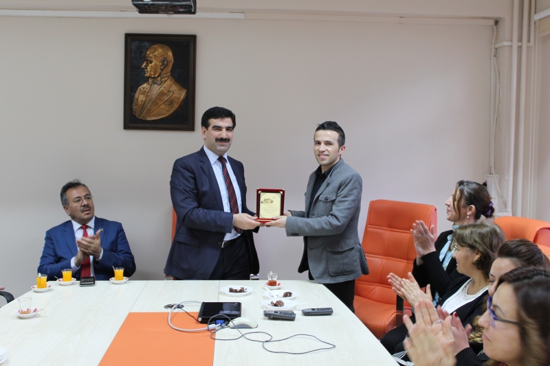 DEĞERLİ ÇALIŞMA ARKADAŞIMIZ AHMET DURAN TOPAL' IN KİLİS' E TAYİNİ VE VEDASI 