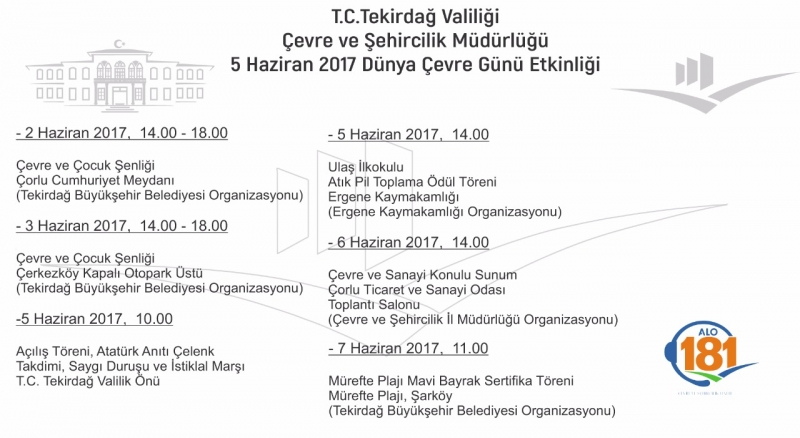 5 HAZİRAN DÜNYA ÇEVRE GÜNÜ ETKİNLİKLERİ