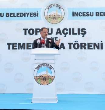 Bakan Özhaseki Kayseri İncesu'da Toplu Açılış Ve Temel Atma Törenine Katıldı