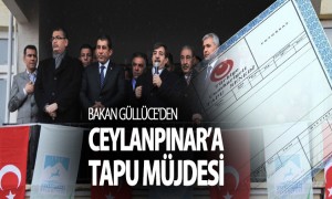  Bakan Güllüce'den Ceylanpınar'a Tapu Müjdesi