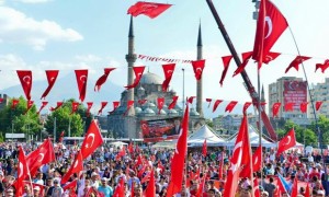 Bakan Özhaseki Demokrasi ve Şehitler Mitingi'ne Kayseri'den Destek Verdi